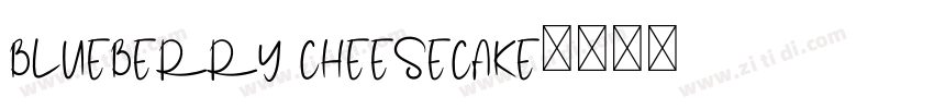 Blueberry Cheesecake字体转换